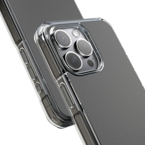 Dunkelgrau | Handyhülle für iPhone (Clear Impact Case - Magnetisch) 