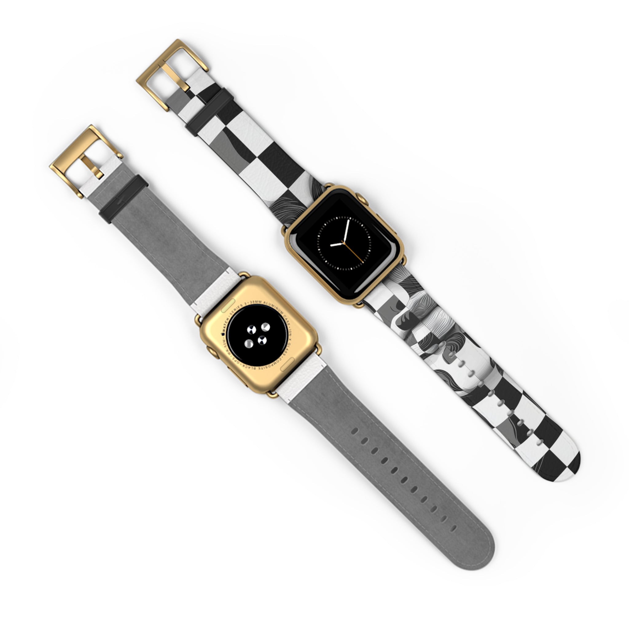 Mirrored Checkerboard Face - Watch Band