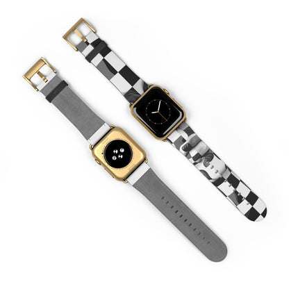 Mirrored Checkerboard Face - Watch Band