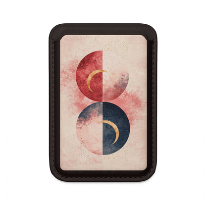 Golden Crescents Crimson Wallet – MagSafe Ready