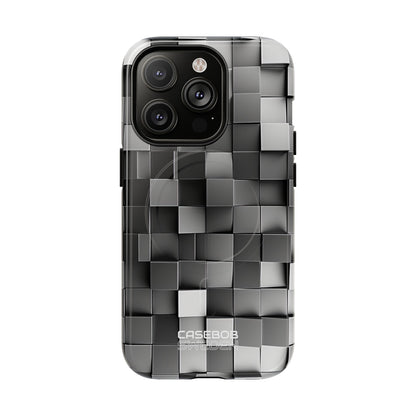 Monochrome Cube Depth iPhone 14 - Tough+