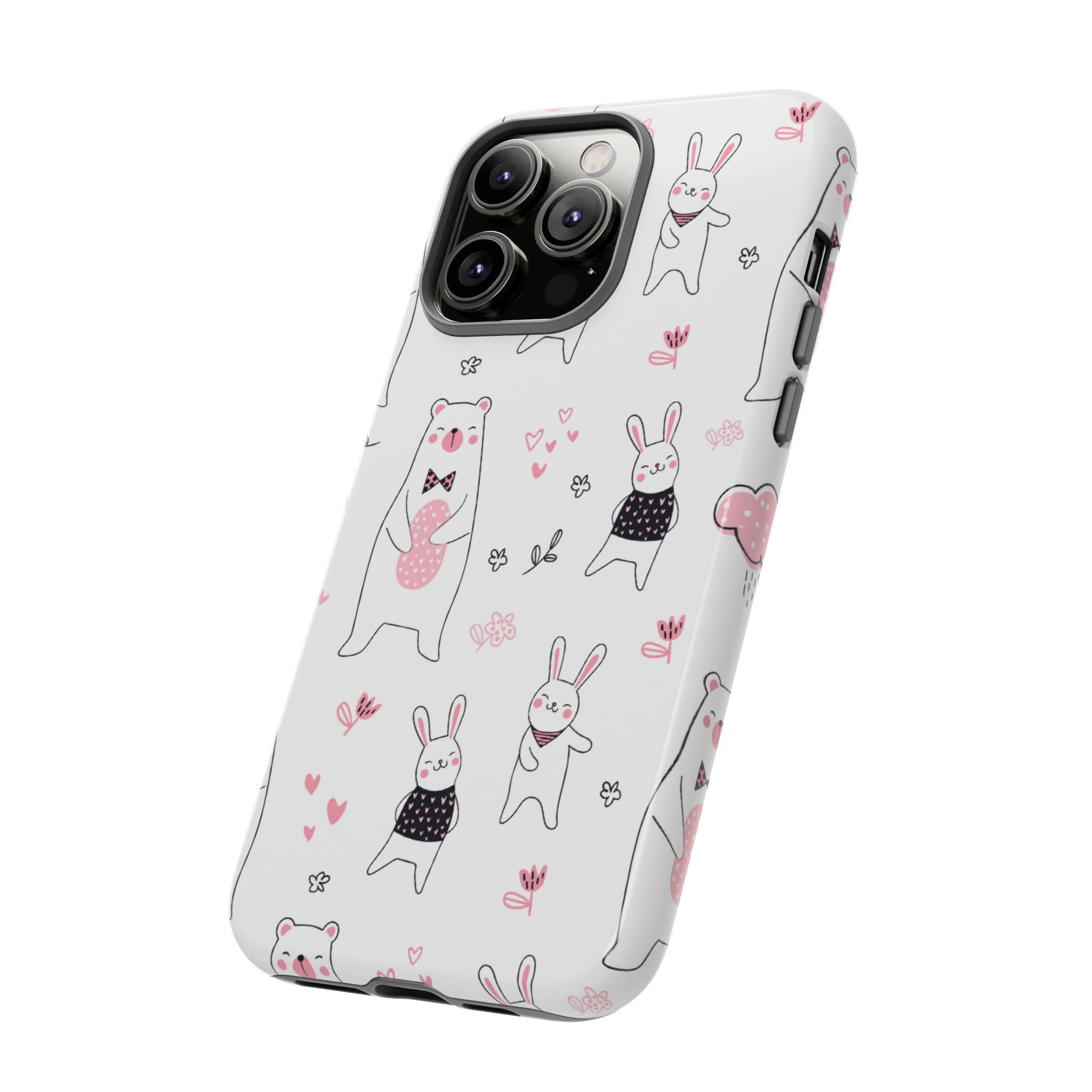 Bears Dance Playfully - iPhone Case