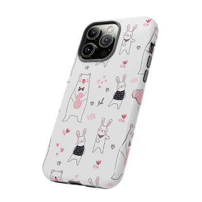 Bears Dance Playfully - iPhone Case