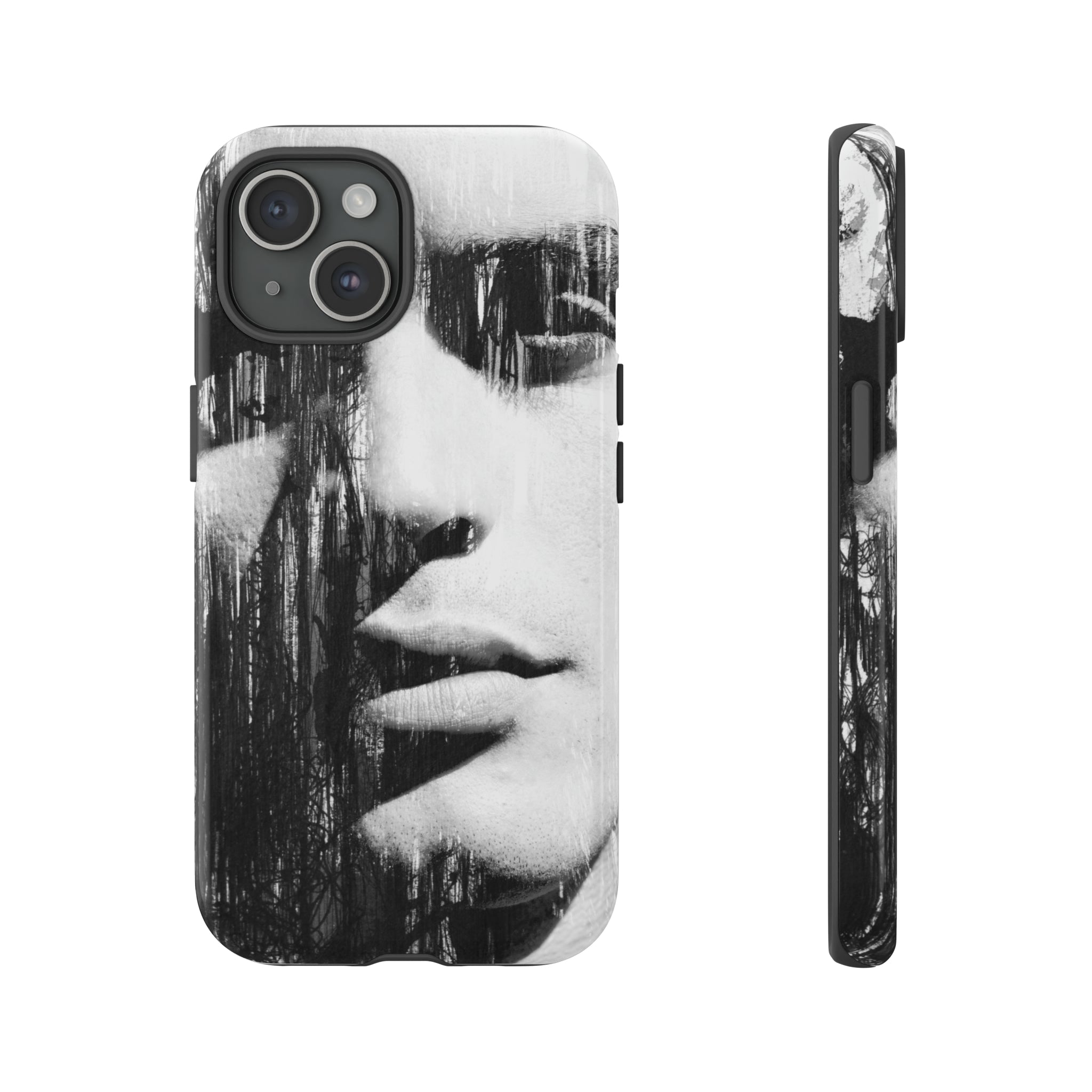 Black & White Pop Art - Protective Phone Case