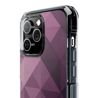 Paarse geometrische mozaïek iPhone 14 - Impact Clear+