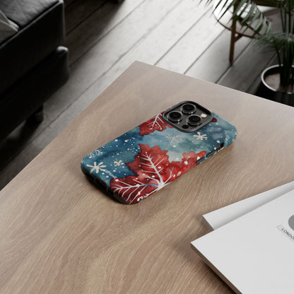 Winter Leaves Dance - iPhone Case