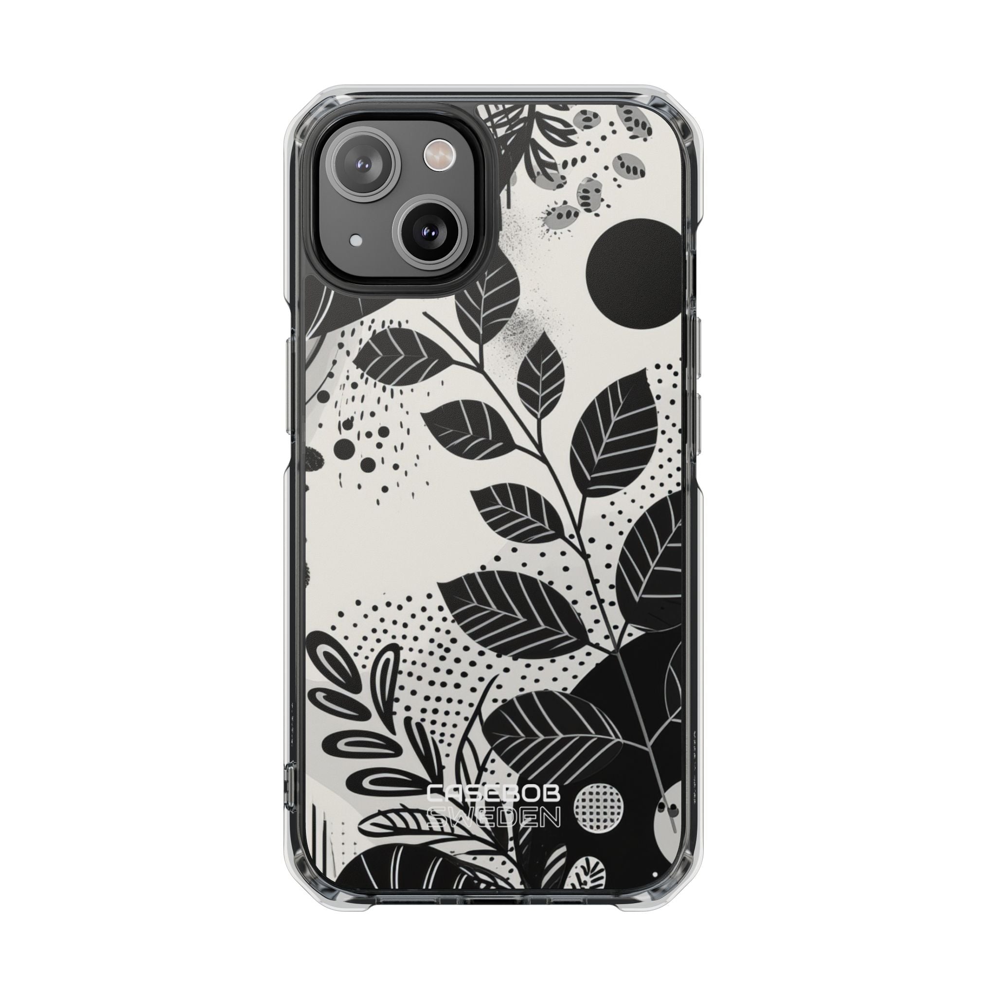 Monochrome Leaf Rhythm iPhone 14 - Impact Clear+