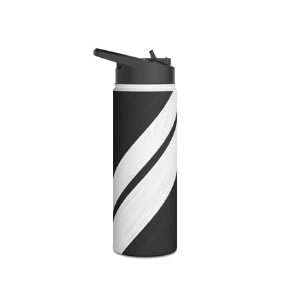 Striped Texture - Stainless Steel Water Bottle