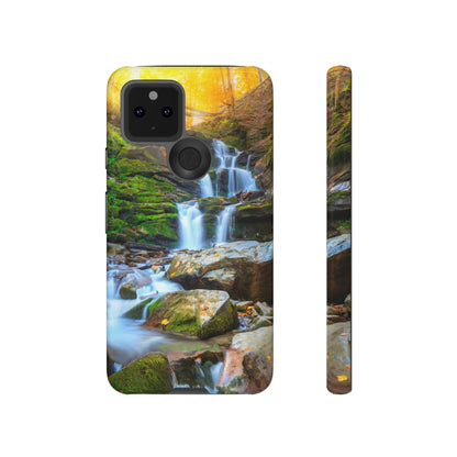 Autumn Mountain Waterfall - Protective Phone Case