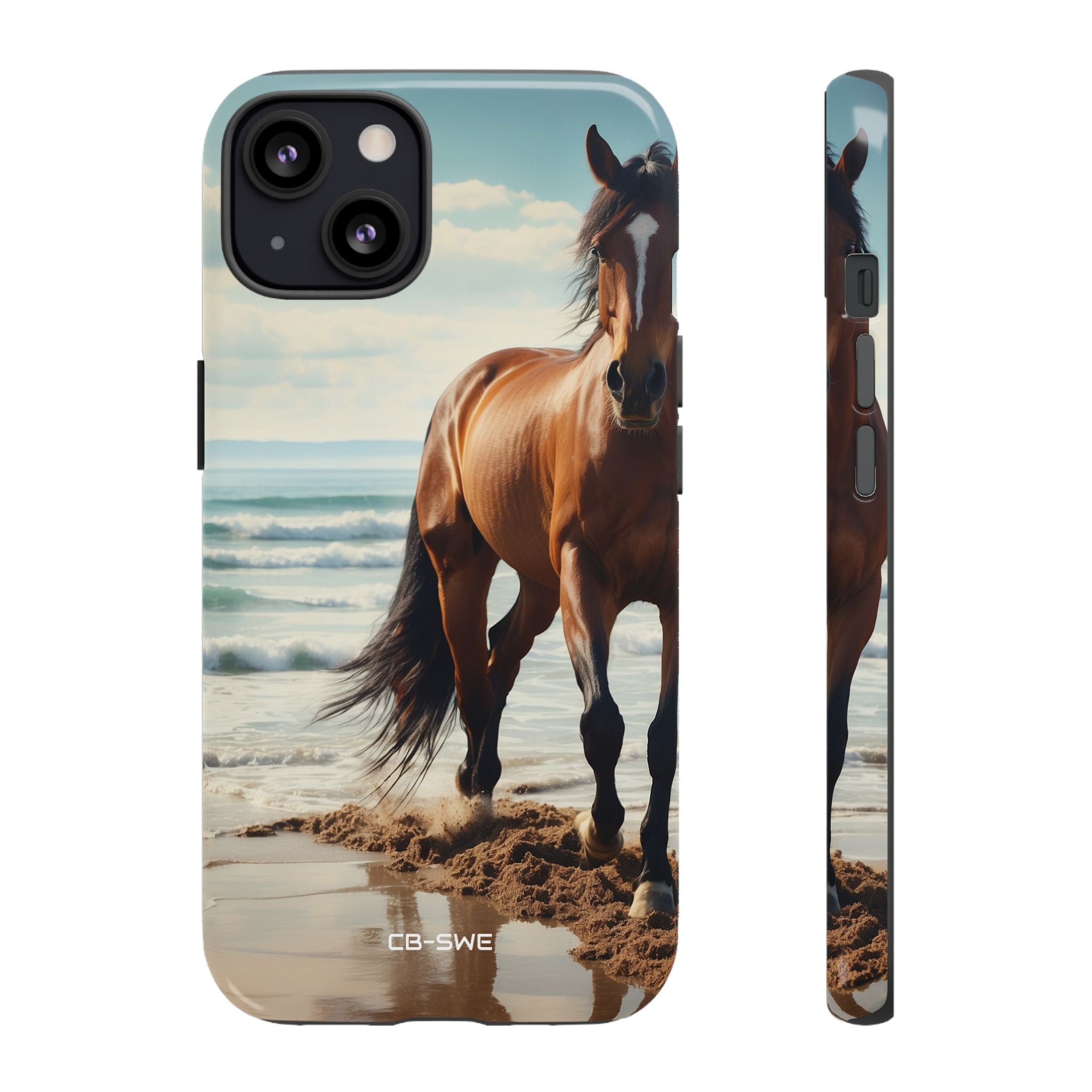 Horse Gallops Shoreline - iPhone Case
