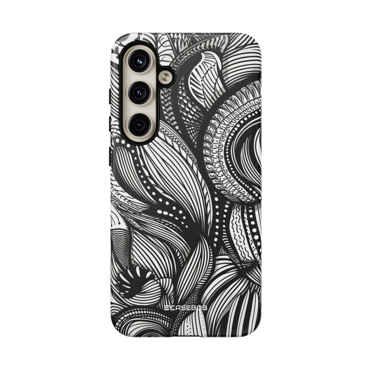 Fluid Monochrome: Intricate Patterns - For Samsung S24