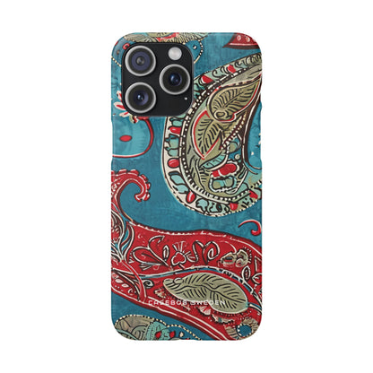 Vintage Paisley Elegance iPhone 15 - Schlanke Handyhülle