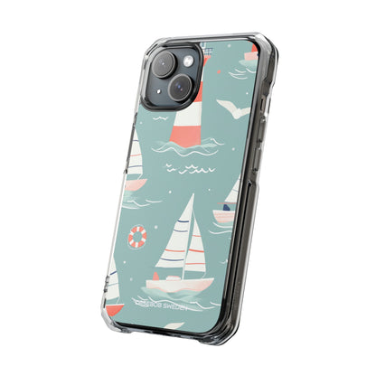 Lighthouse Nautical Charm - Clear Impact iPhone 15 Phone Case