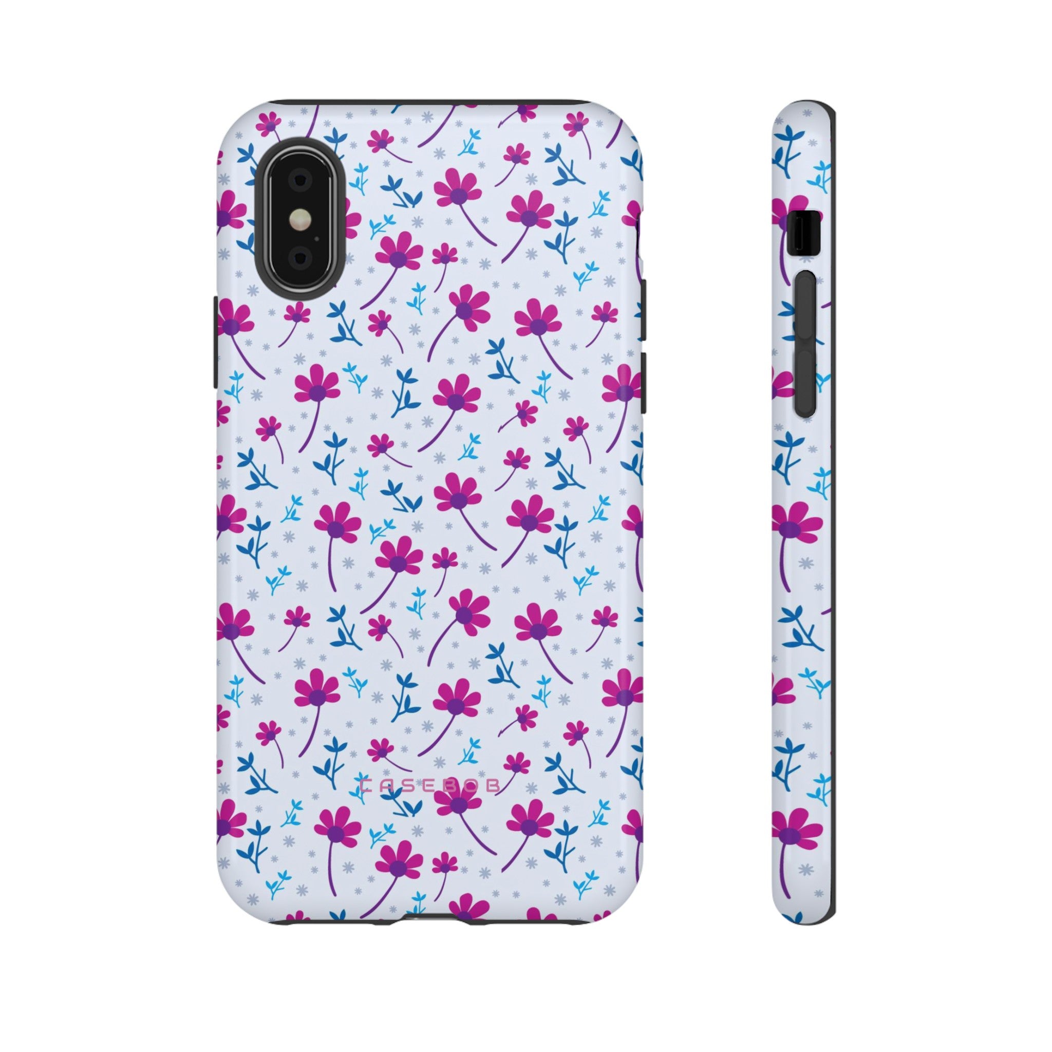 Purple Flower Pattern - Protective Phone Case