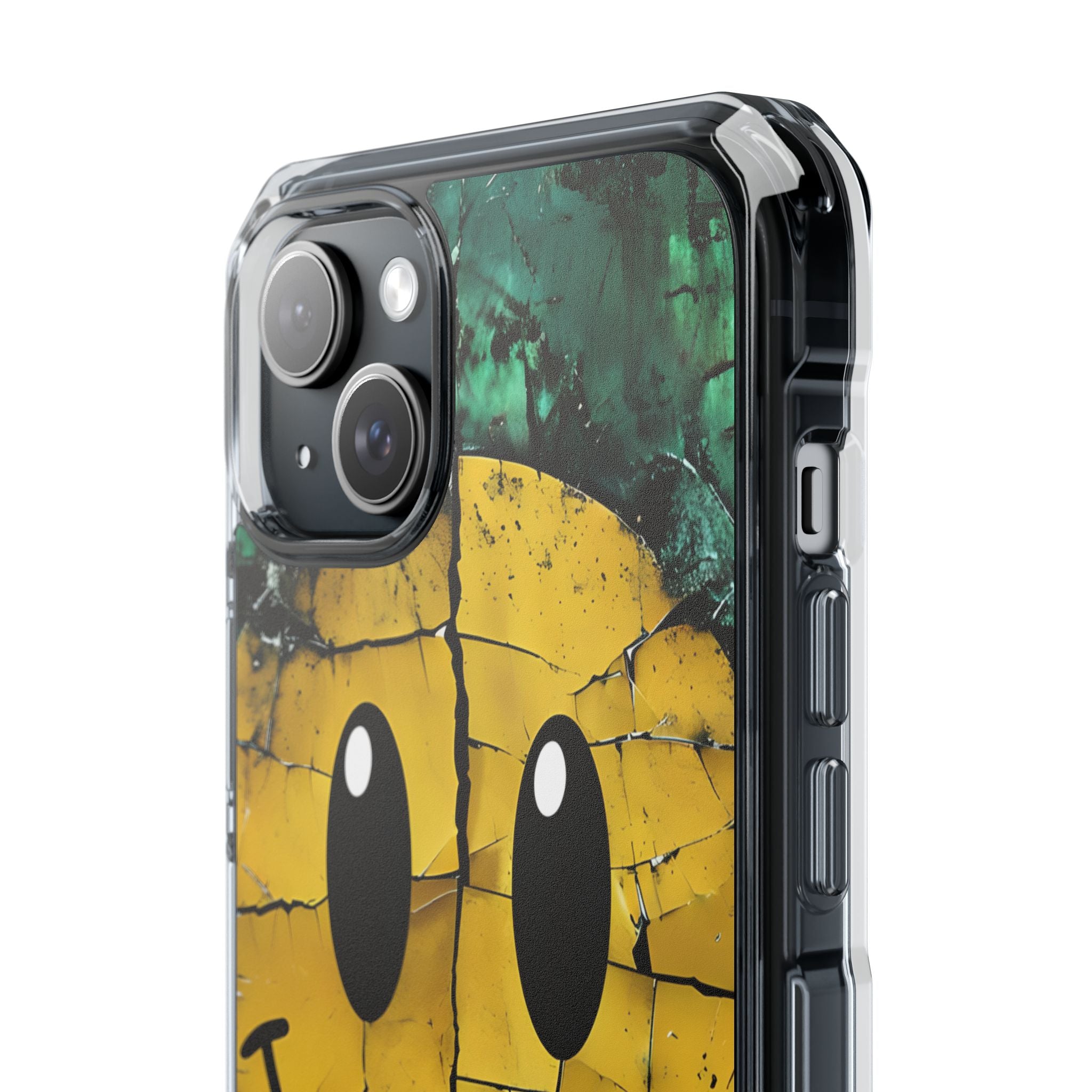 Cracked Smiley iPhone 15 Plus Case - Impact