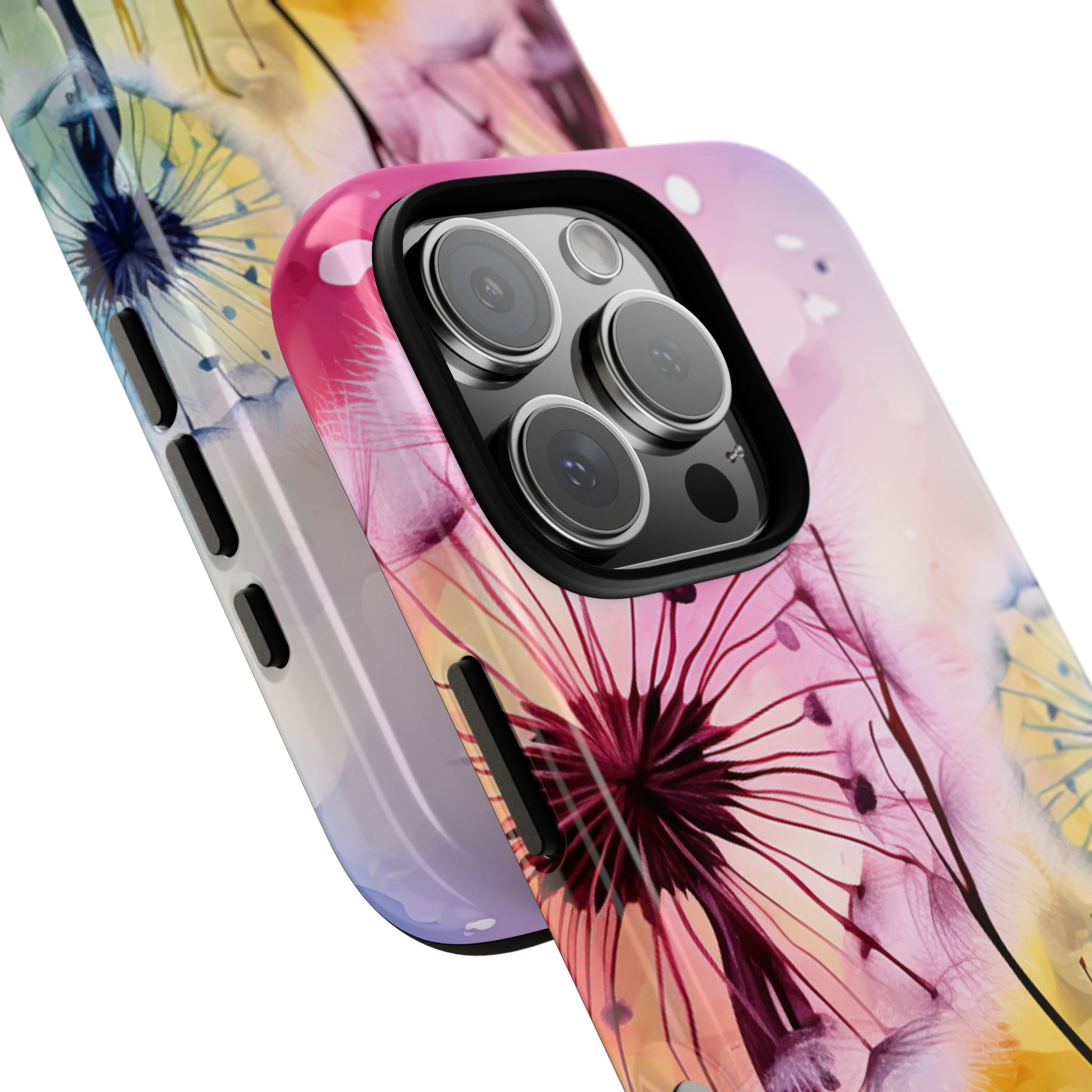 Pink Dandelion Glow iPhone 16 Pro Case - Tough