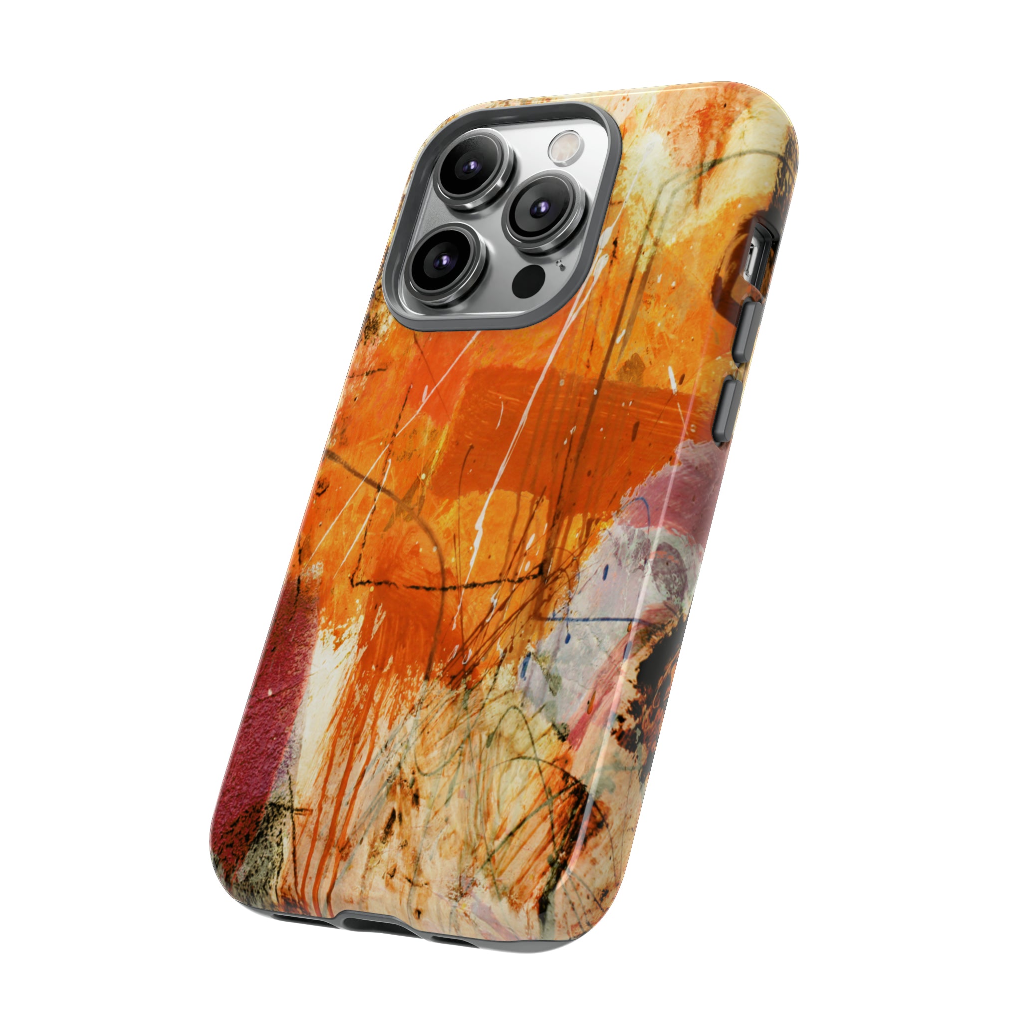 Abstract Orange Art - Protective Phone Case