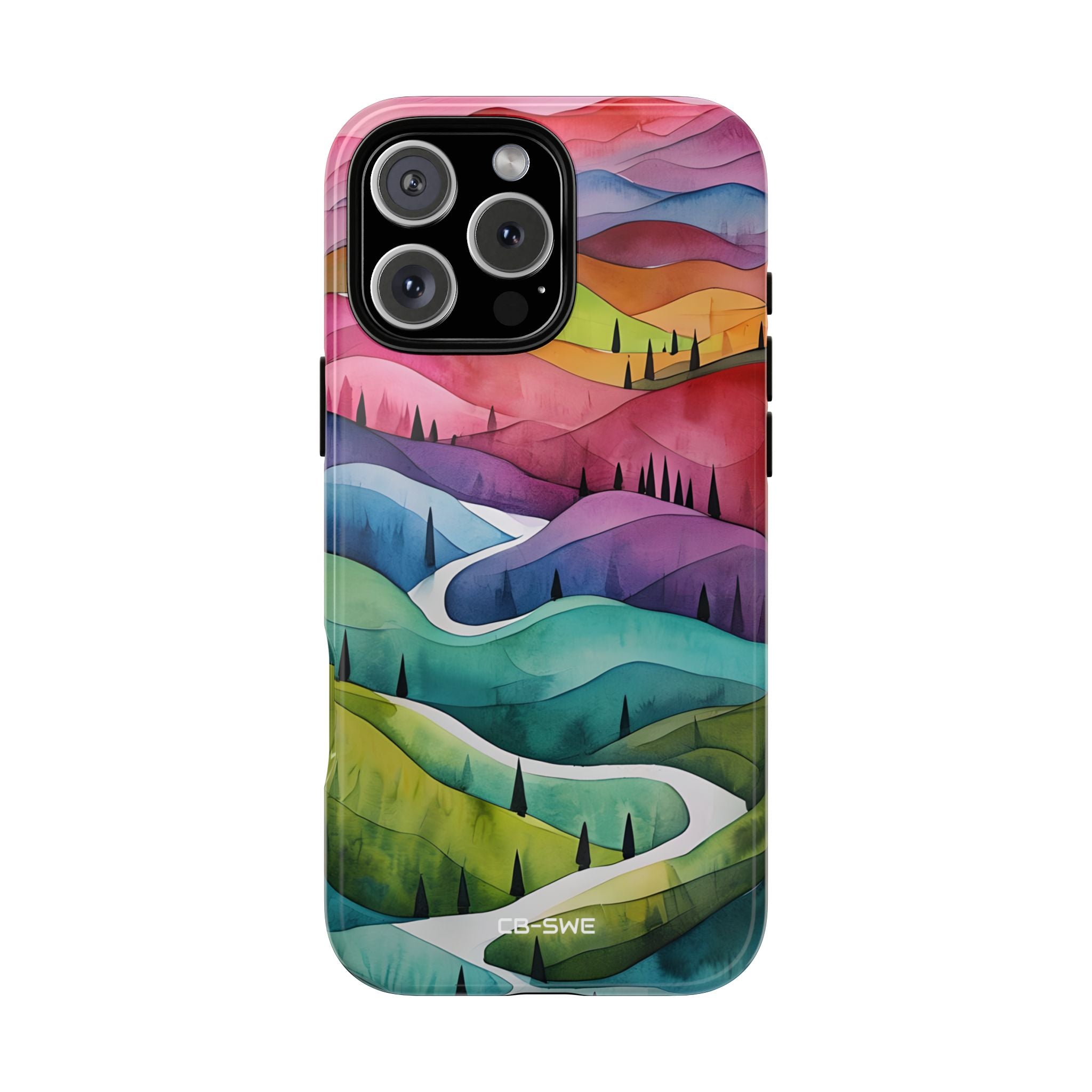 Whimsical Colorful Valleys - iPhone Case