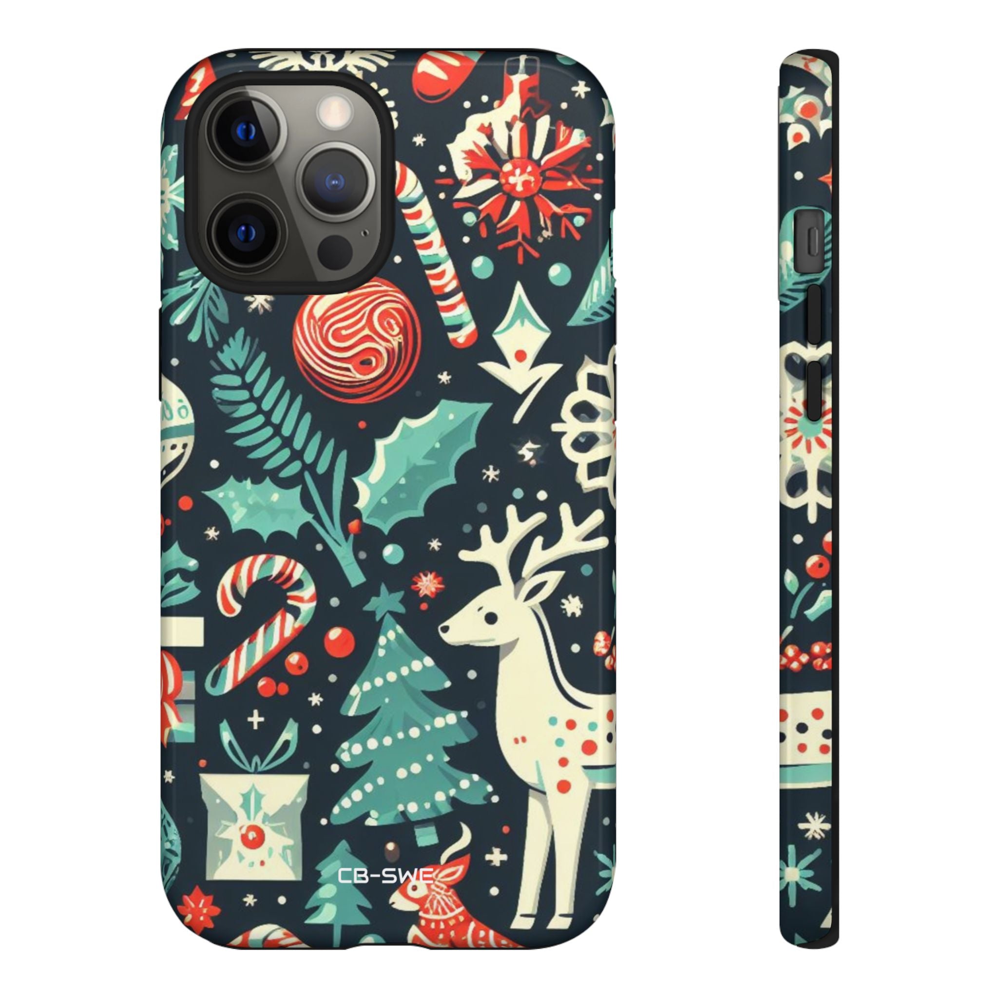 Festive Snowflakes Dance - iPhone Case