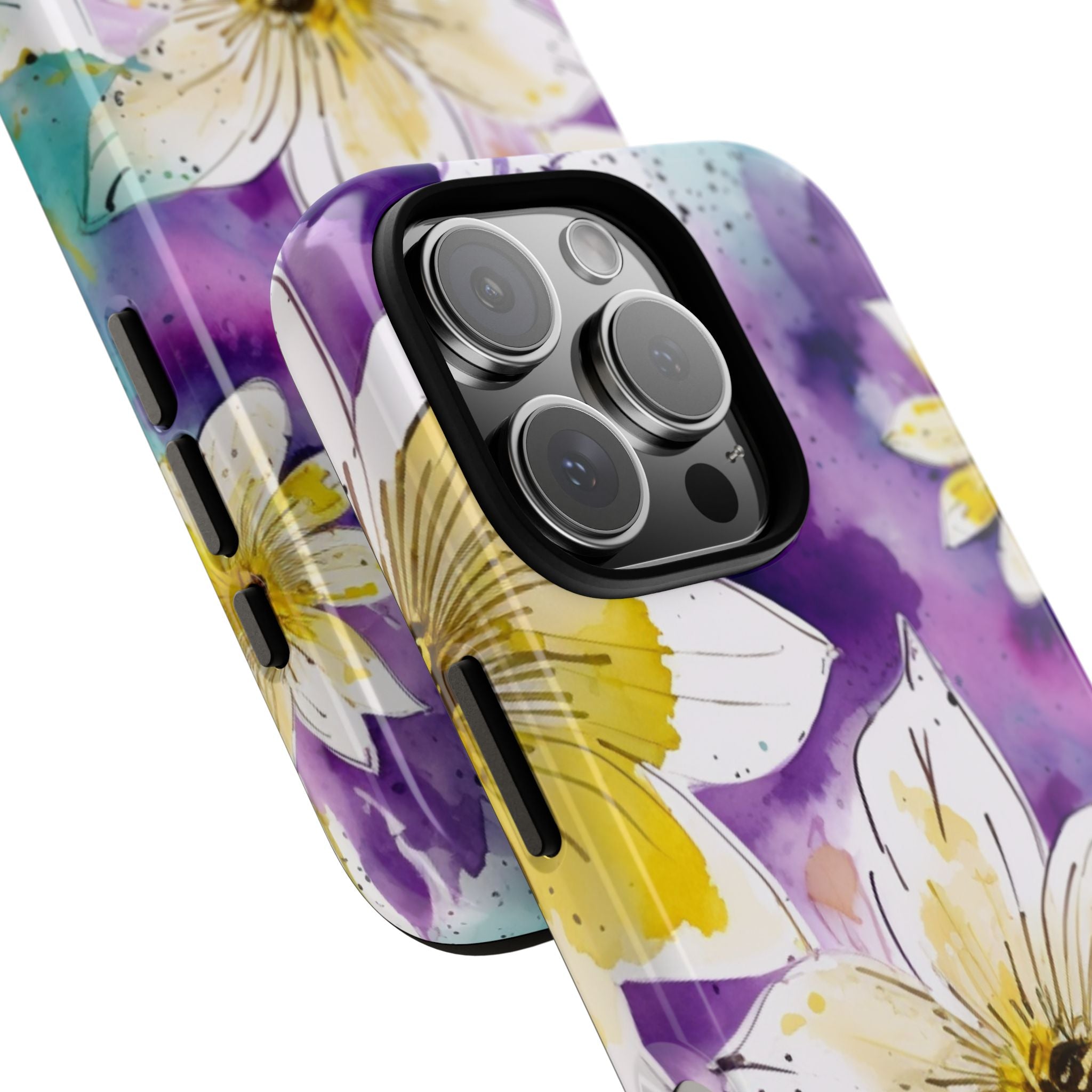Vibrant Watercolor Flowers - iPhone Case