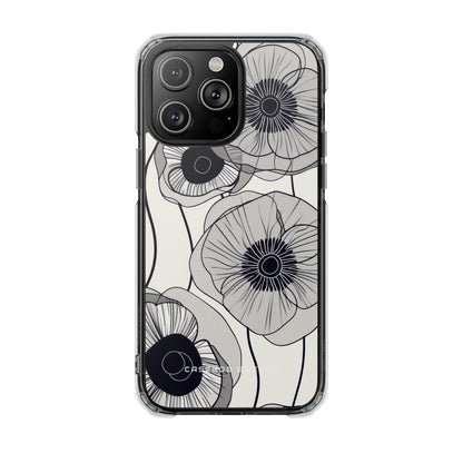 Modern Minimalist Flowers iPhone 14 - Clear Impact Phone Case