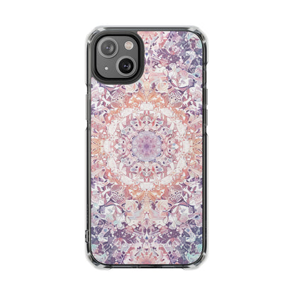 Purple Pink Mandala - Clear Impact iPhone 14 Phone Case