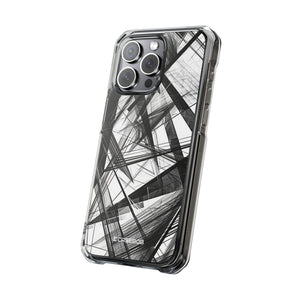 Monochrome Chaos - Phone Case for iPhone (Clear Impact - Magnetic)