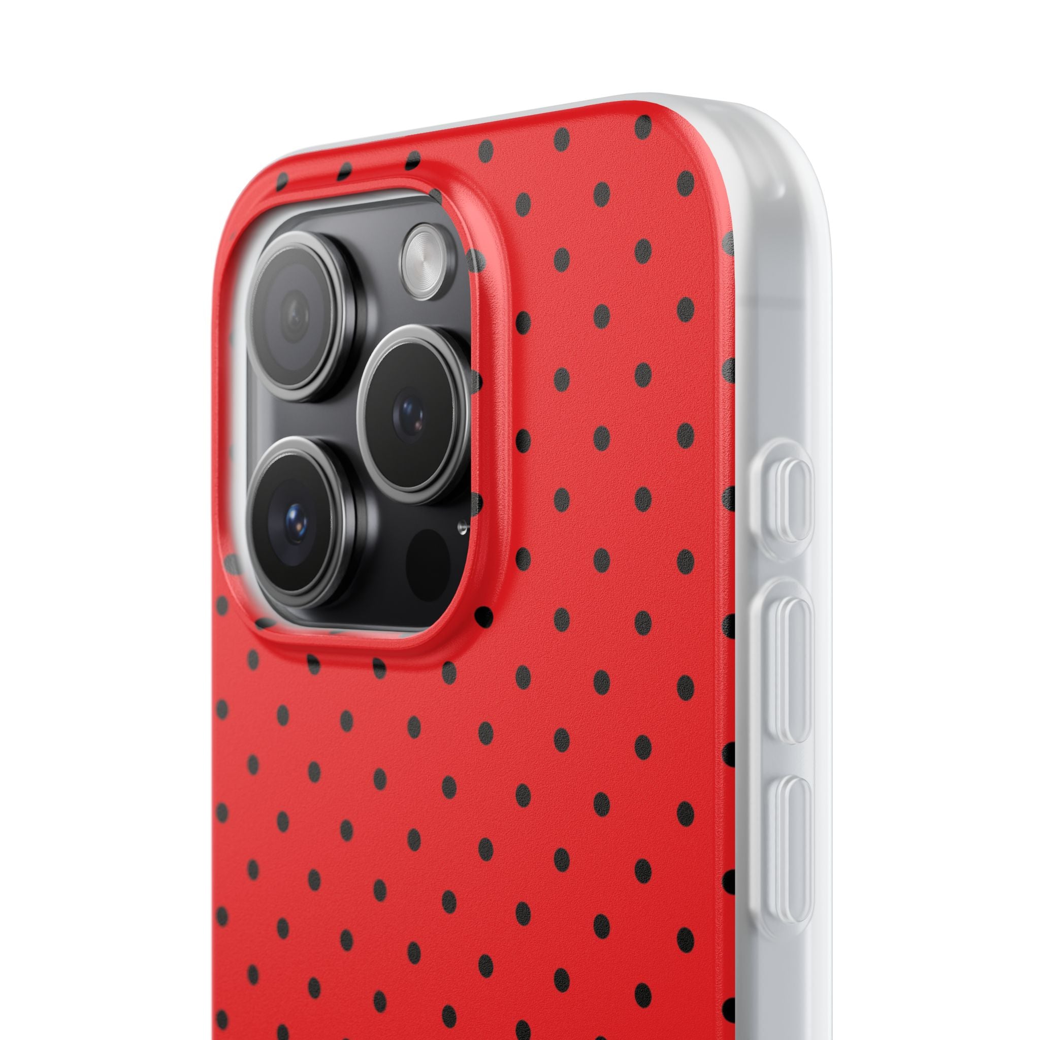Crimson Dot Matrix iPhone 15 Pro Case - Soft