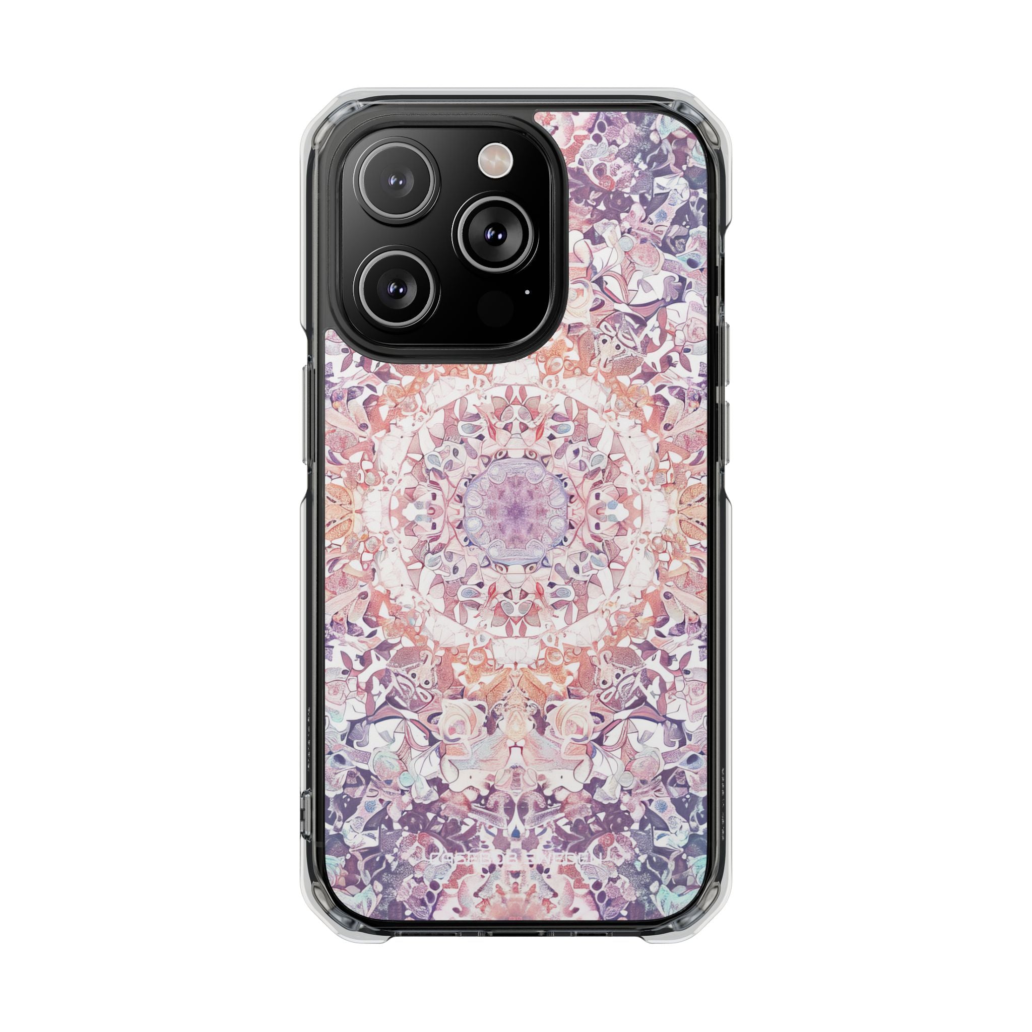 Purple Pink Mandala - Clear Impact iPhone 14 Phone Case