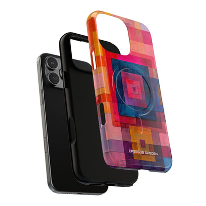 Vibrant Geometry - Tough + MagSafe® iPhone 16 Phone Case