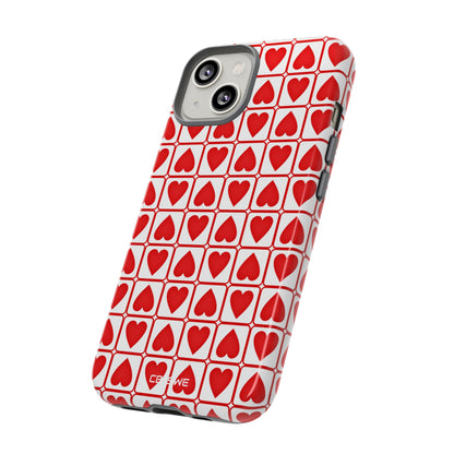 Hearts In Squares - iPhone Case