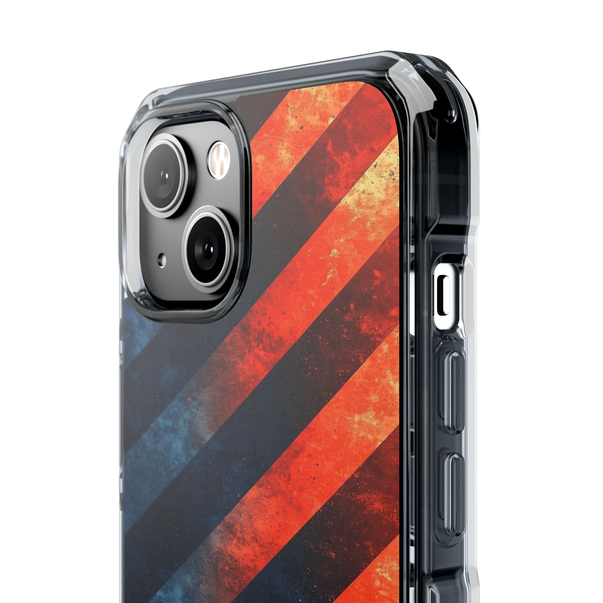 Diagonal Stripes Blaze iPhone 14 Case - Impact