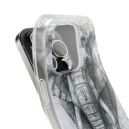 Elephant Line Geometry iPhone 16 - Flexi Phone Case