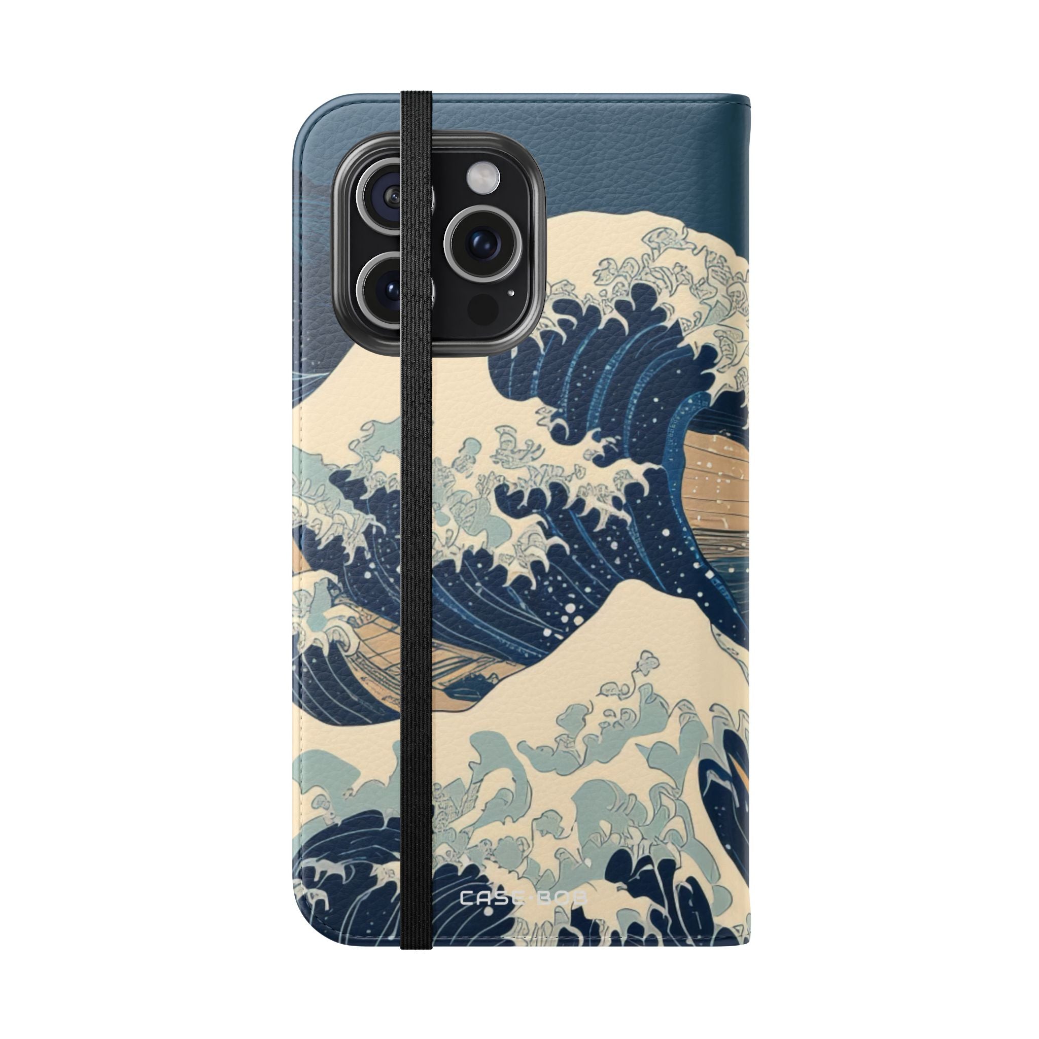 Cresting Navy Wave - iPhone 15 Pro Max Case - Wallet