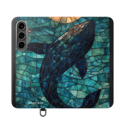 Blue Whale Mosaic - Samsung S24 Plus Case - Wallet
