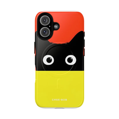 Peekaboo Cat Crimson iPhone 16 Case - Tough+