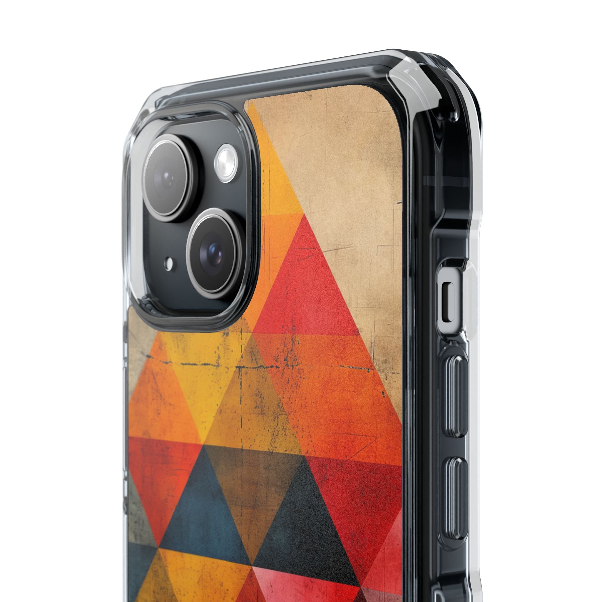 Geometric Energy - Clear Impact iPhone 15 Phone Case