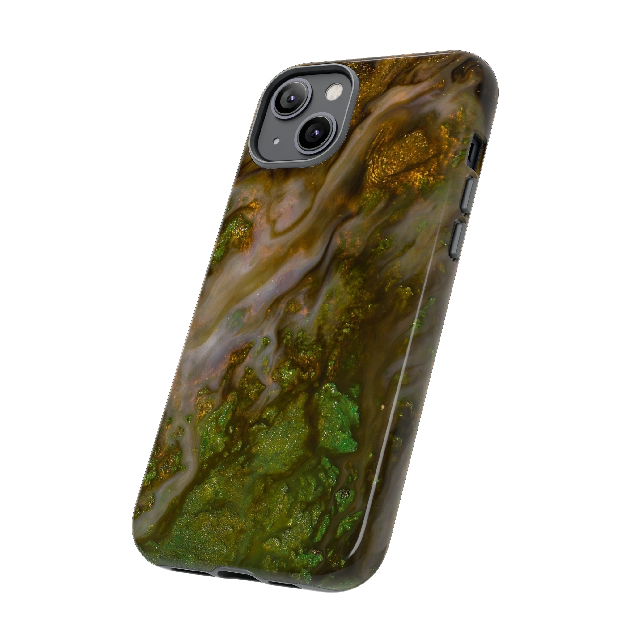 Smaragd Green Ink Art - Protective Phone Case