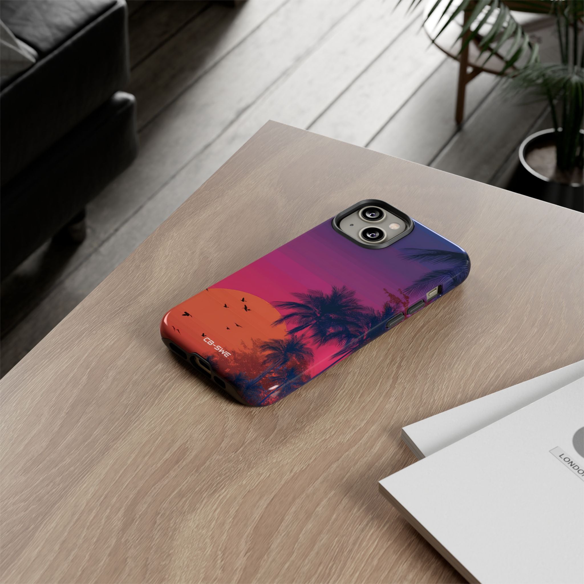 Tropical Sunset Silhouettes - iPhone Case