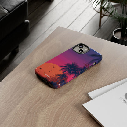 Tropical Sunset Silhouettes - iPhone Case
