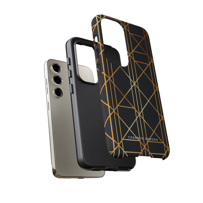 Golden Geometric Elegance Samsung S23 - Tough Phone Case