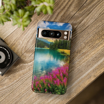 Azure Alpine Lake Phone Case - Protective Phone Case