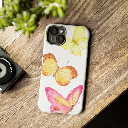 Watercolor Butterflyes - Protective Phone Case