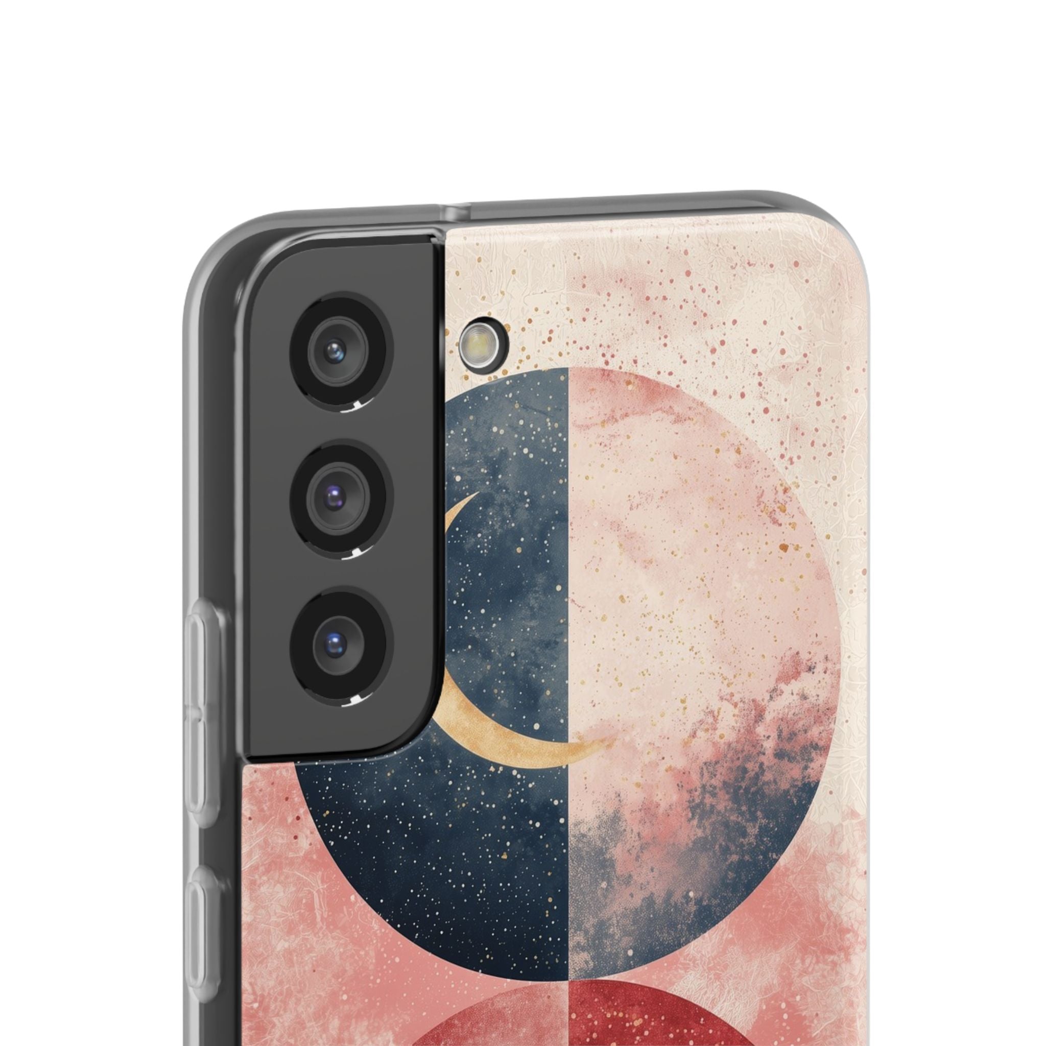 Golden Crescent Circles Samsung S22 - Soft