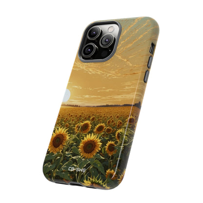 Sunflowers Embrace Sunset - iPhone Case
