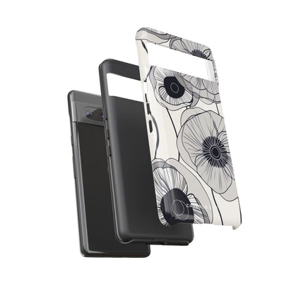 Modern Minimalist Flowers Google Pixel 7 - Tough Phone Case