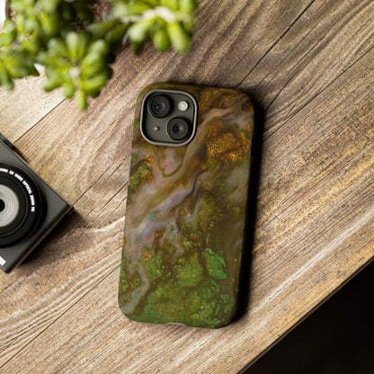 Smaragd Green Ink Art - Protective Phone Case