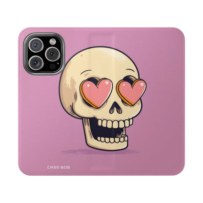 Heart Eyes Skull - iPhone 16 Pro Case - Wallet