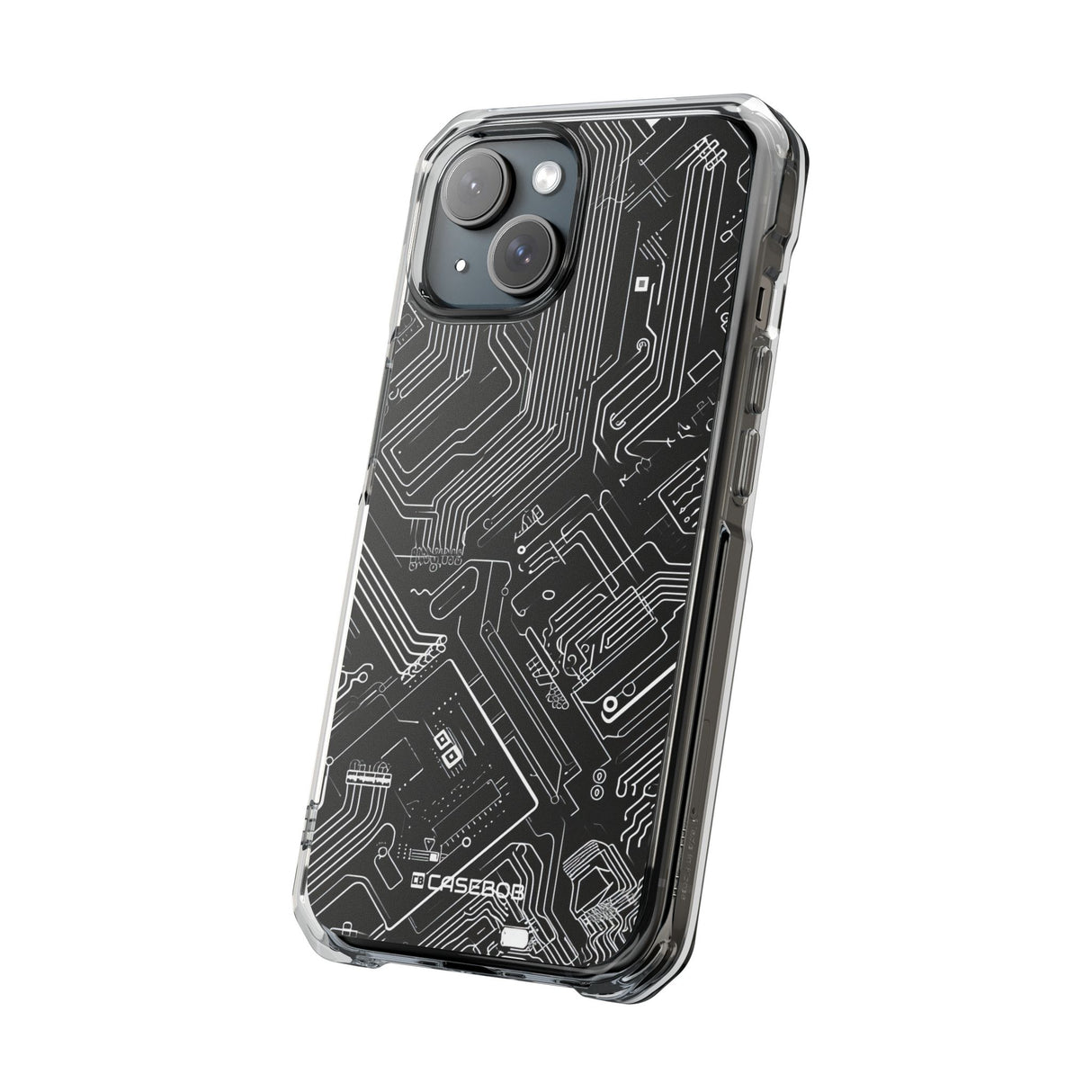 Cyber Circuitry Art - Phone Case for iPhone (Clear Impact - Magnetic)