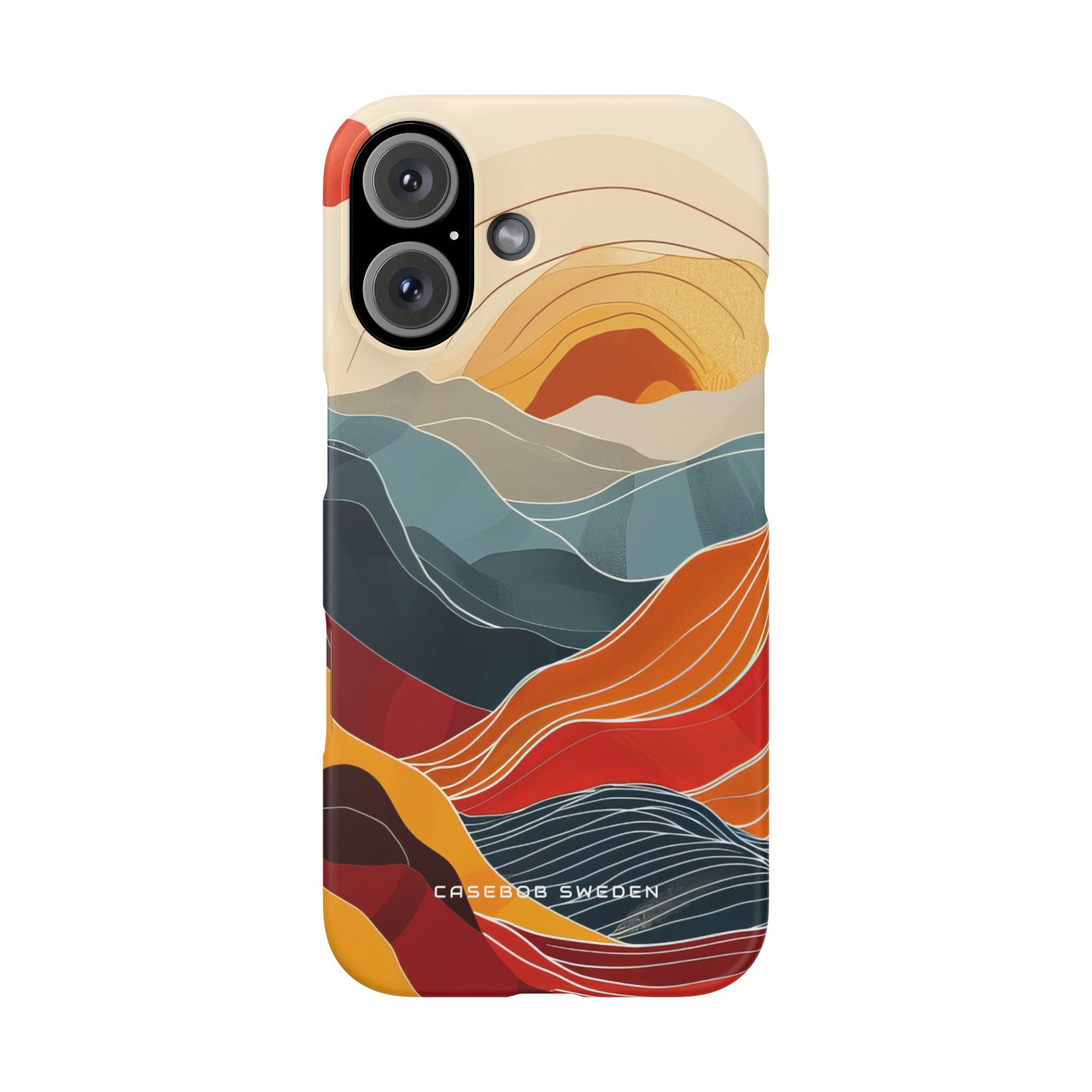 Harmonic Flow of Lines and Color iPhone 16 - Slim Phone Case